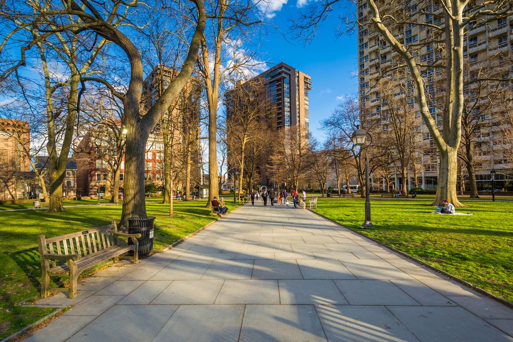 Walkway at Washington Square Park