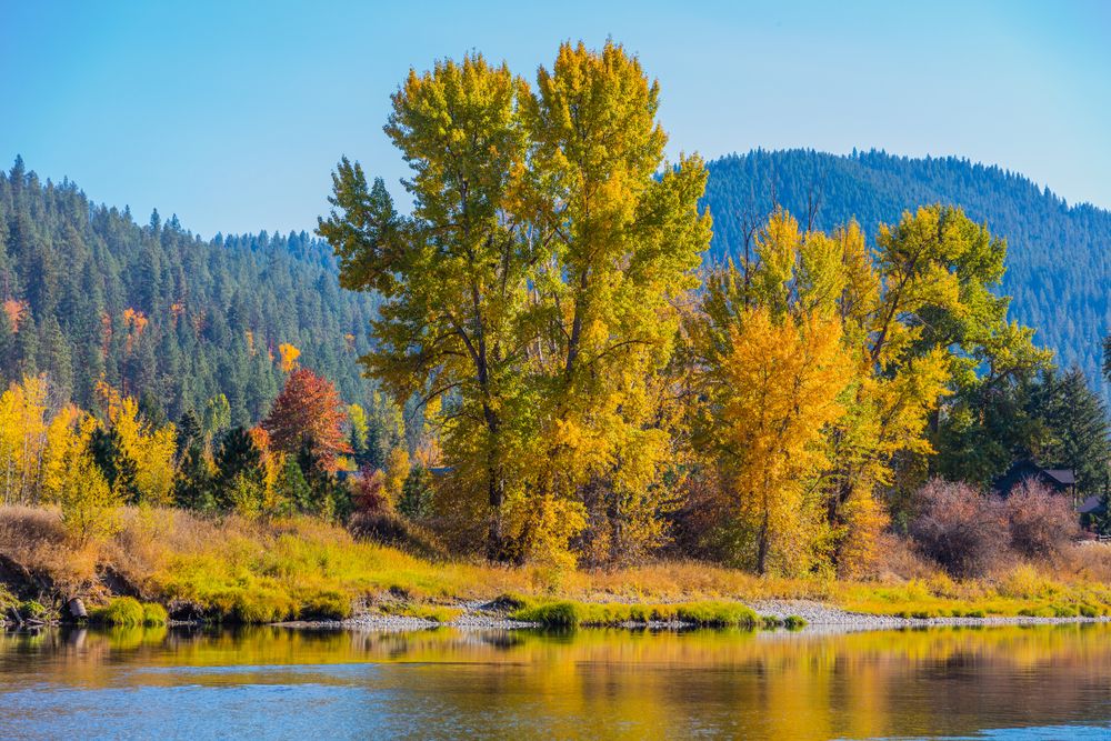 Waterfront Park during autumn in Leavenworth