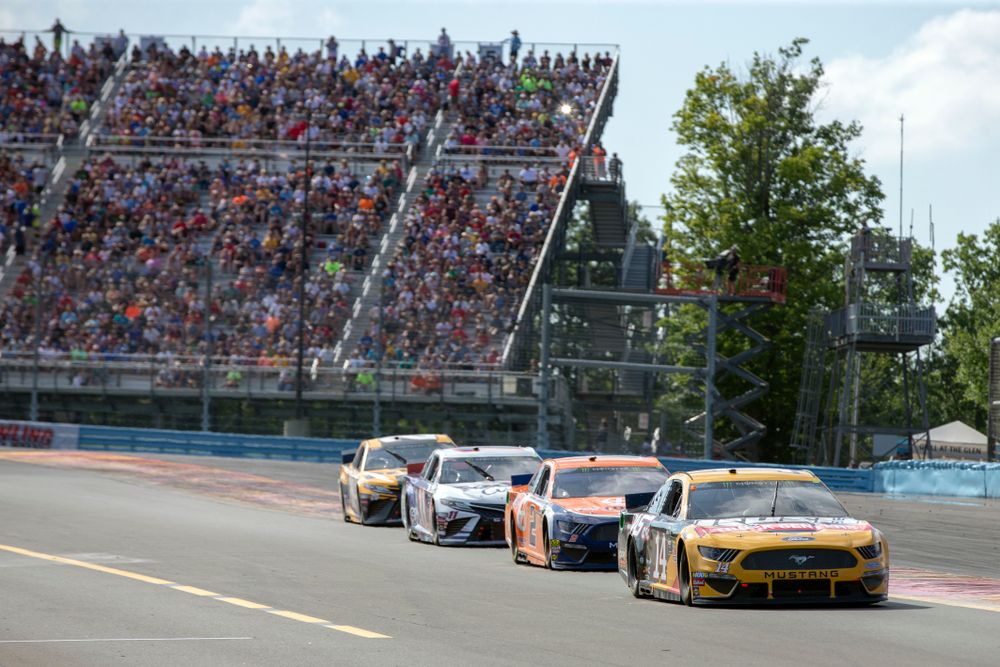 Race cars in Watkins Glen International