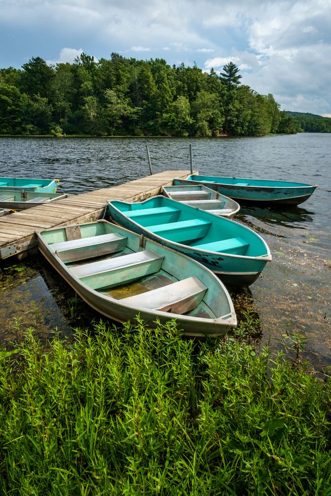 Boats docked at Wawayanda State Park