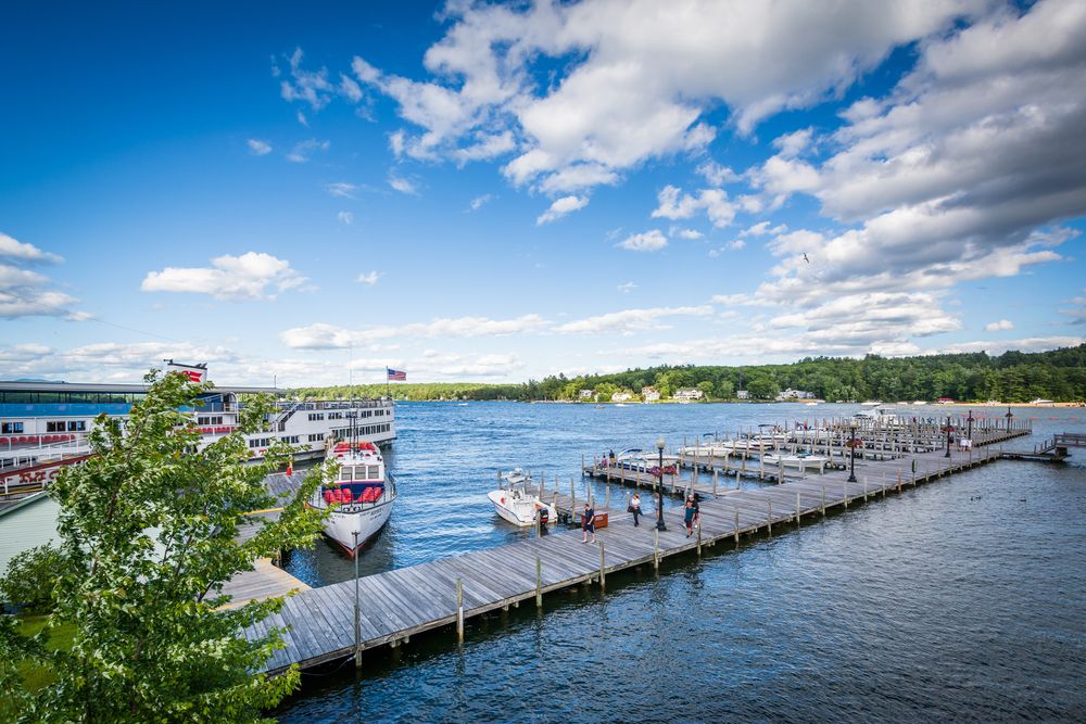 Scenic view of Weirs Beach