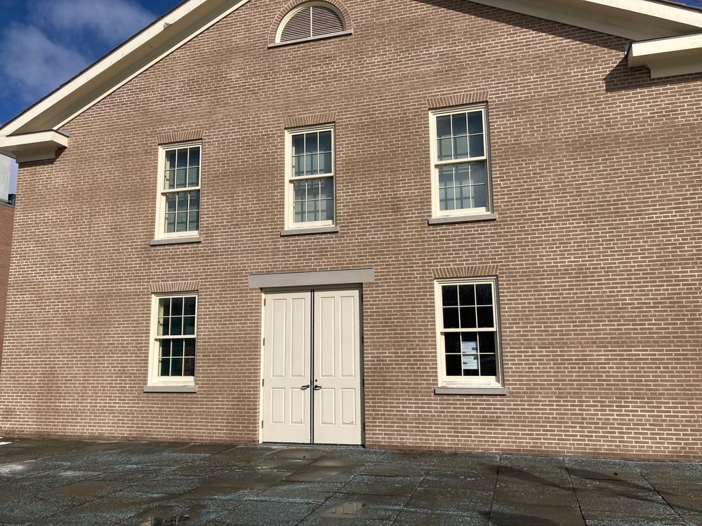 Brick building of the Wesleyan Chapel at Women's Rights National Historical Park