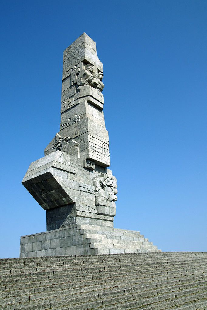 Tall stone pillar at Westerplatte
