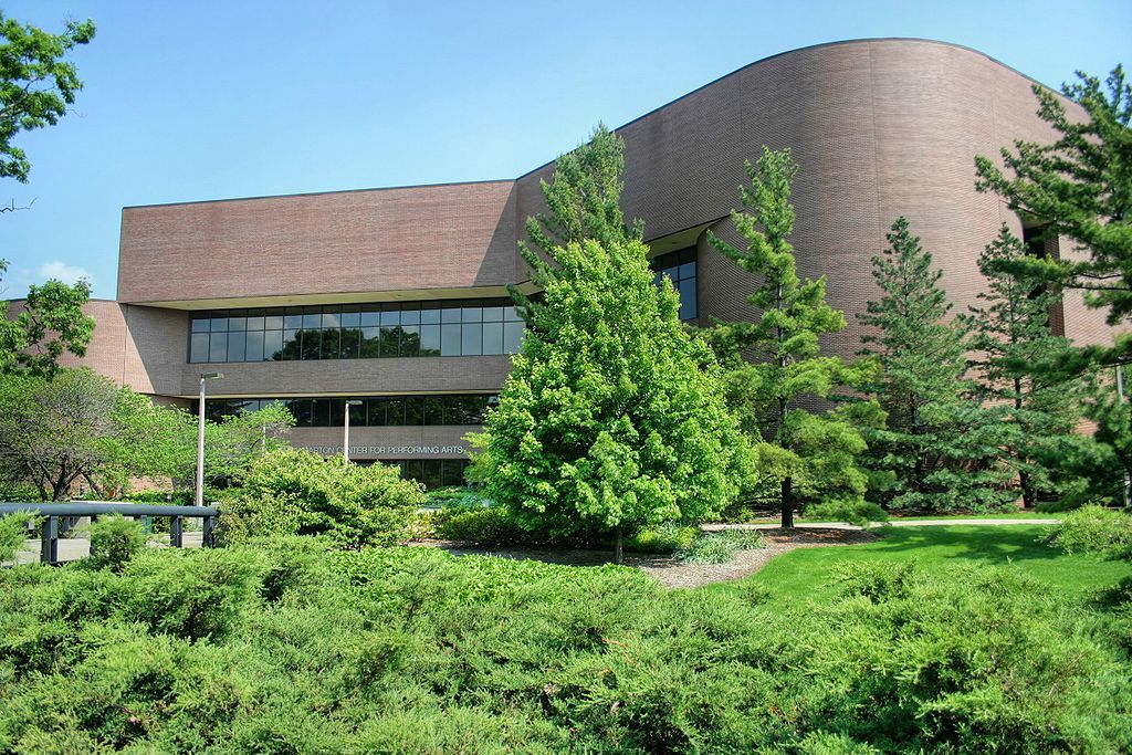 Exterior view of Wharton Center for Performing Arts