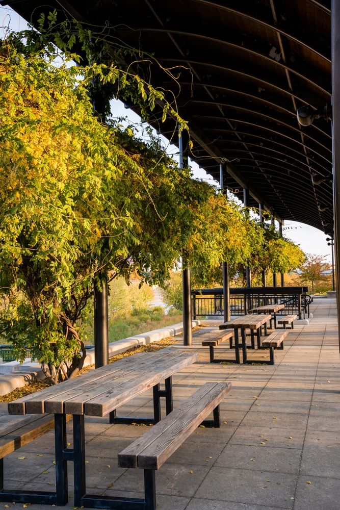 Picnic area at White River State Park
