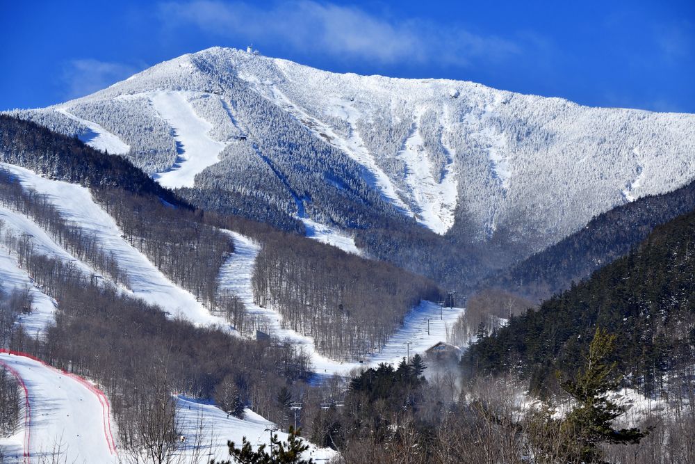 Snow covered Whiteface Mountain