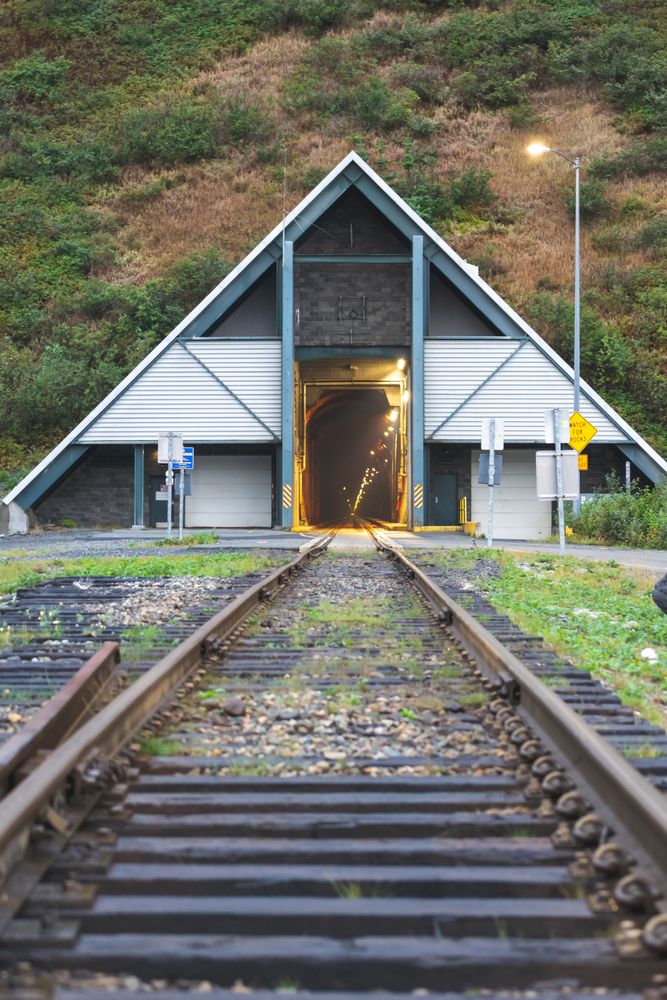 Front View of Whittier Tunnel