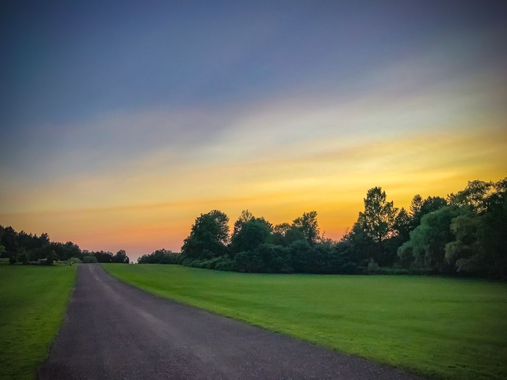 Picturesque sunset at Wickham Park
