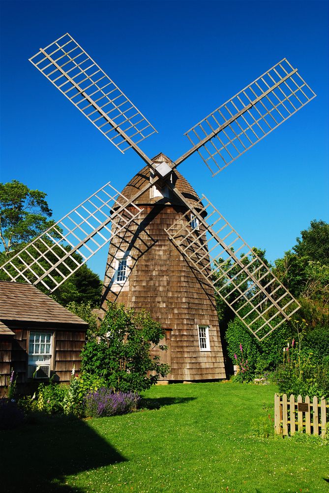 View of an old rustic windmill