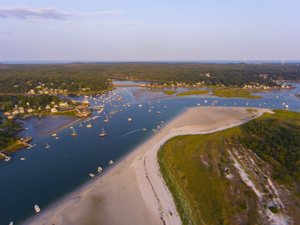 Aerial view of Wingaersheek Beach