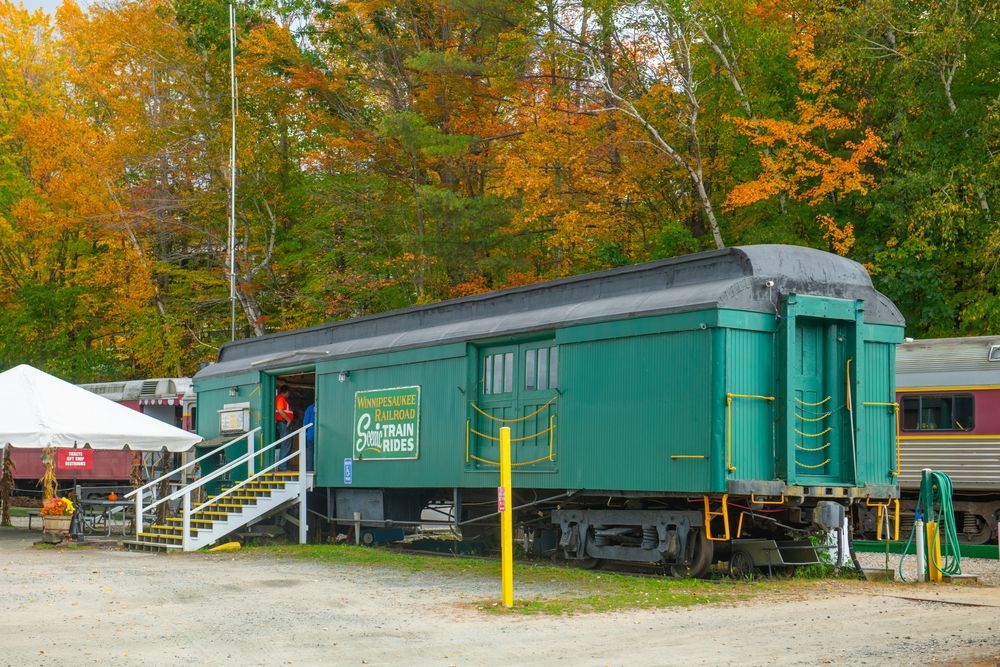 View of Winnipesaukee Scenic Railroad