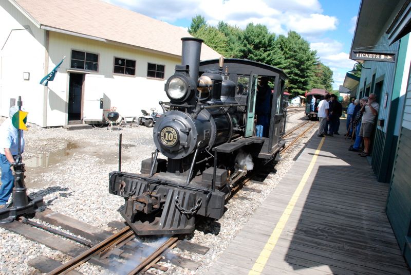 Train engine at Wiscasset, Waterville & Farmington Railway