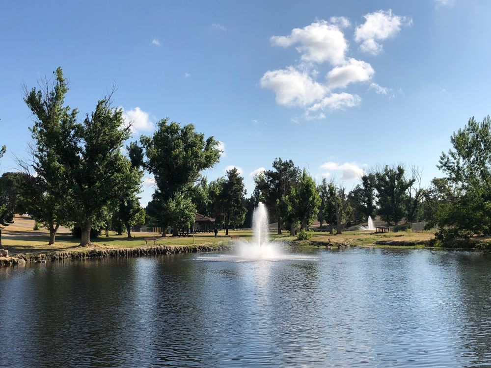 The waters of Woodward Park in Fresno