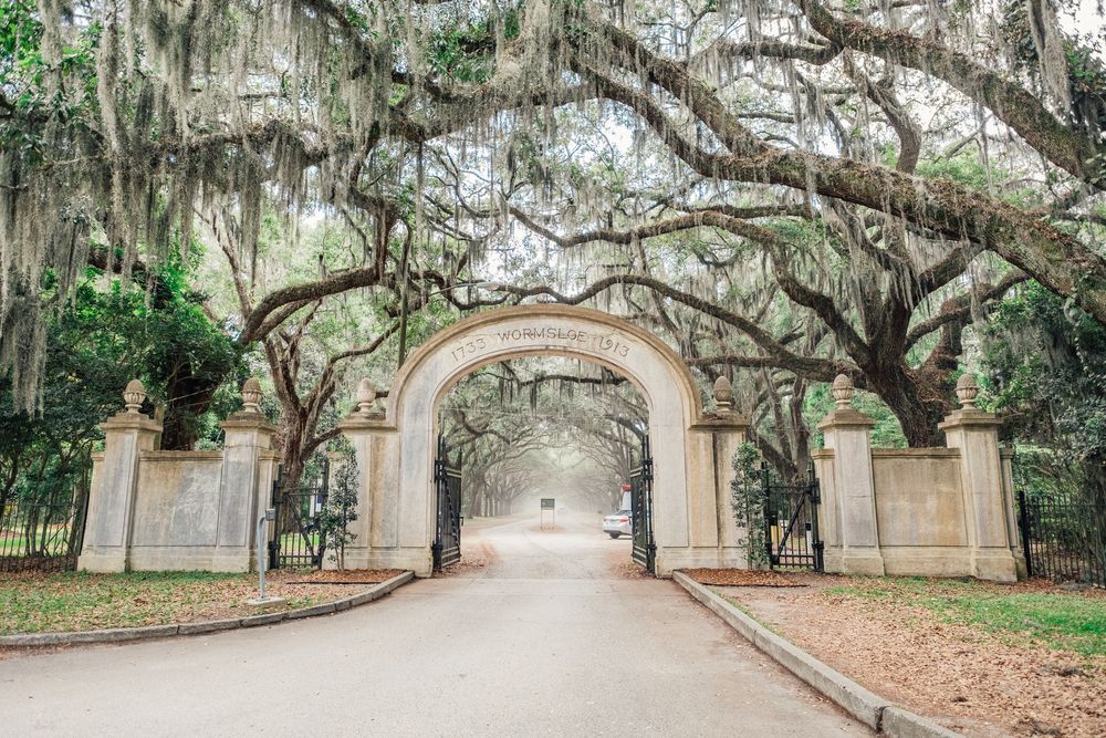 Entrance arch of Wormsloe Historic Site