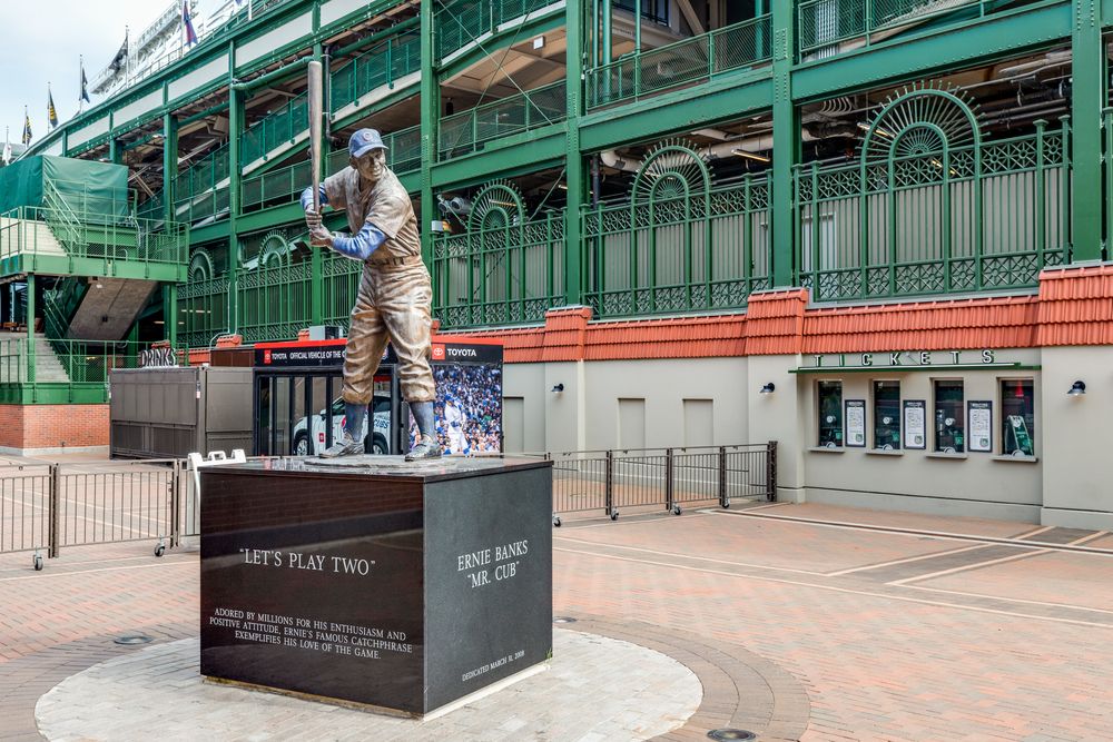 Statue of Erine Banes at Wrigley Field