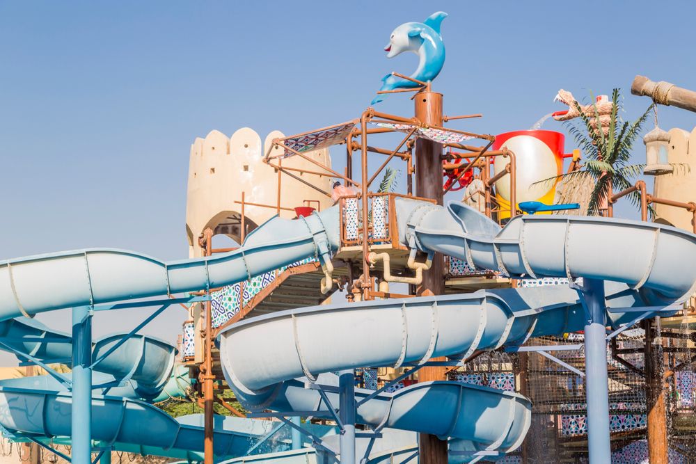 Water slide at Yas Water World Abu Dhabi