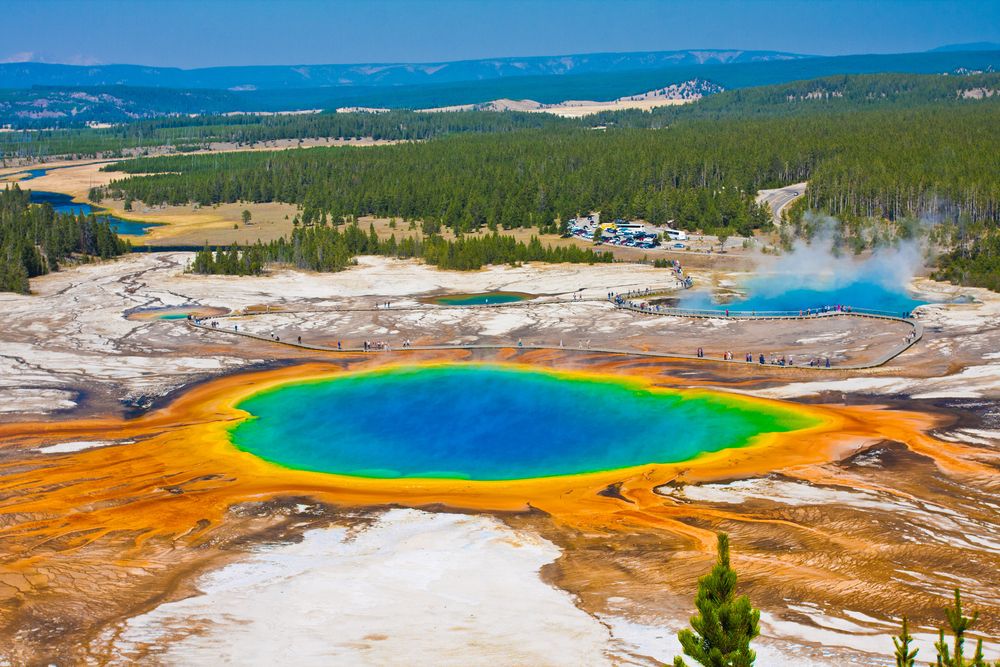 Unique colors in Yellowstone National Park