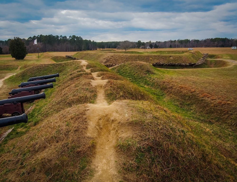 Earthworks at Yorktown Battlefield
