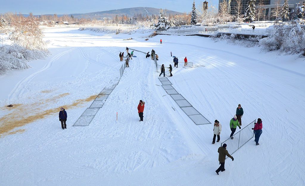 Yukon quest race in Fairbanks