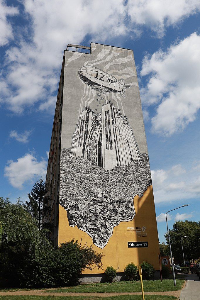 Wall painting at Zaspa