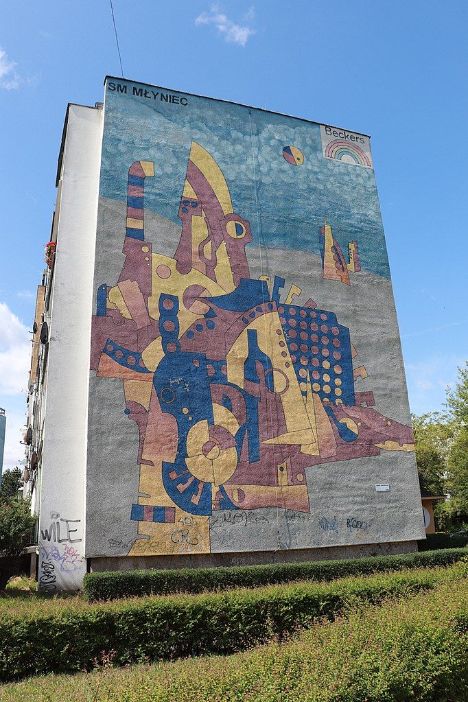 Painting on a building at Zaspa