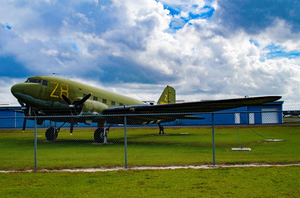 An aircraft on the grounds of Zephyrhills Museum of Military History