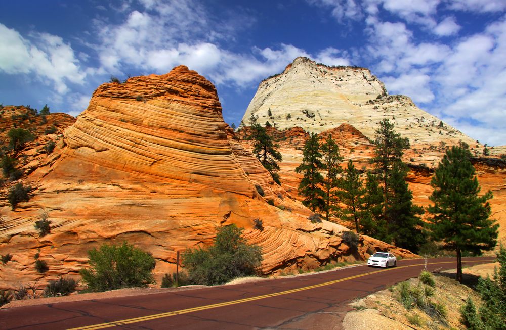 Scenic drive at Zion National Park, Utah