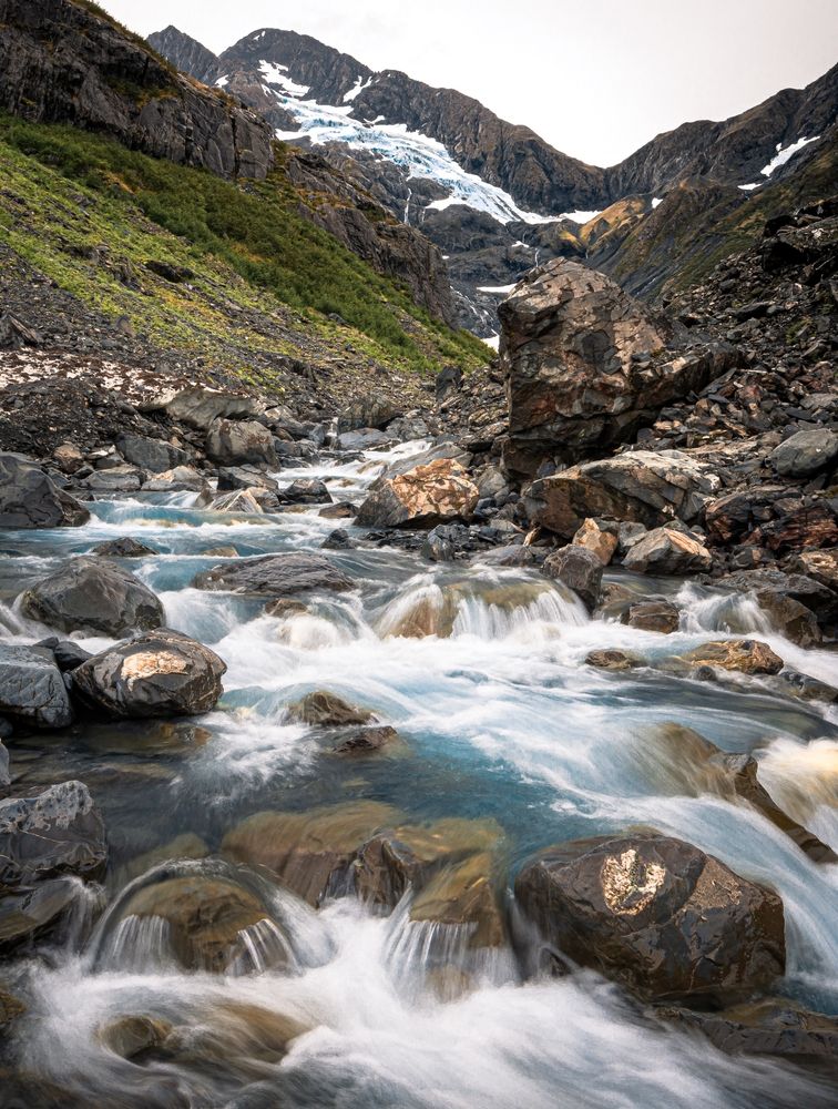 A stream near Byron Glacier Trail