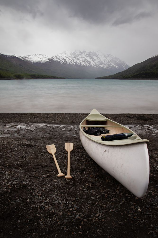 A boat near the waters of Chugach State Park