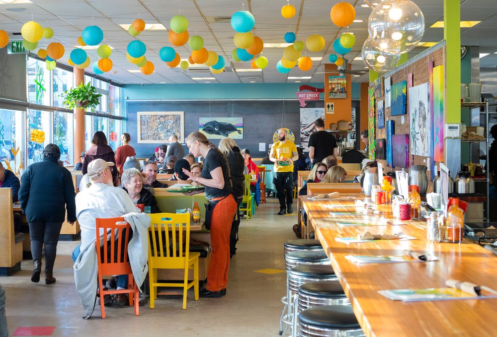 Interior of Snow City Cafe
