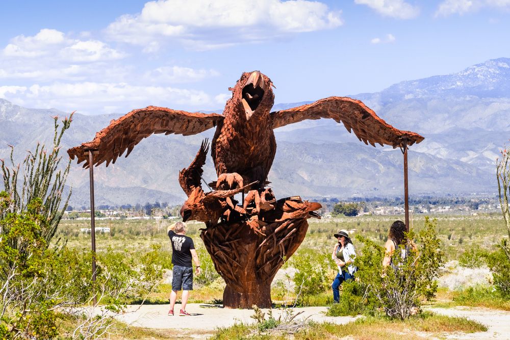 Bird sculpture at Galleta Meadows