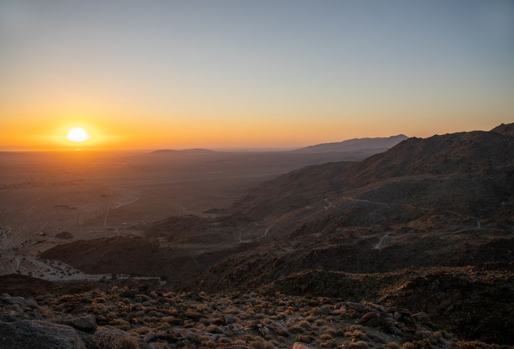 Scenic view of the sunset from Montezuma Valley Road Lookout