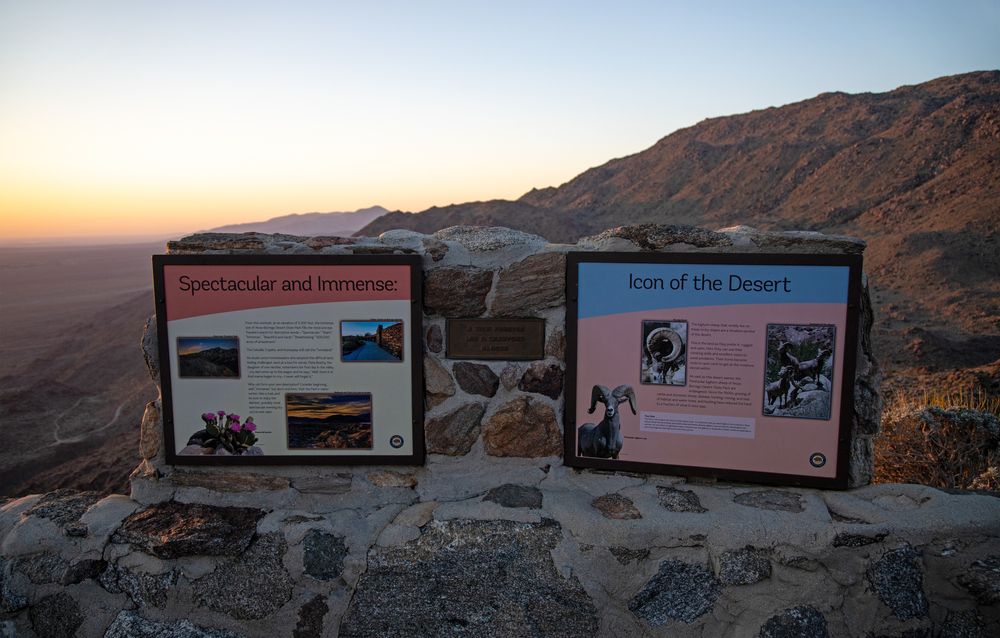 Information board at Montezuma Valley Road Lookout