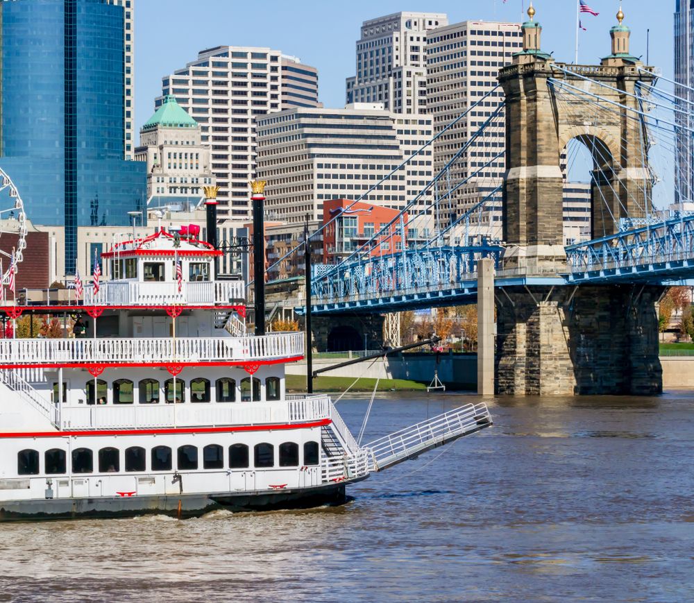 View of a Ferry at Ohio River