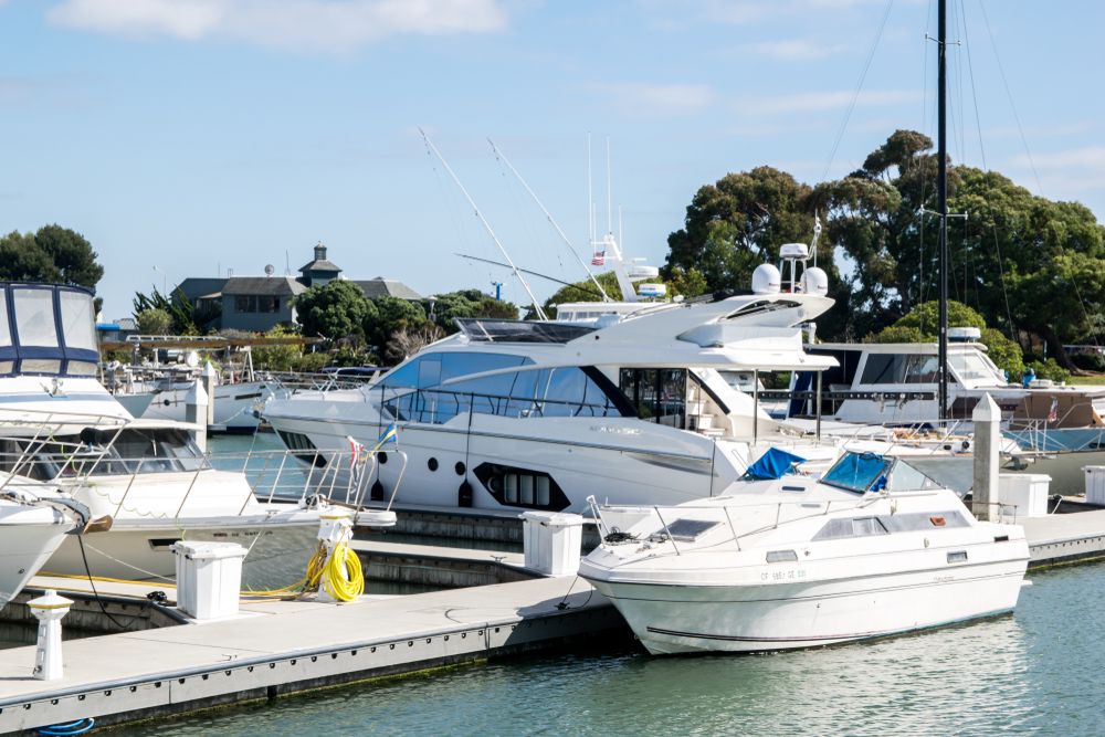 Yachts at Emeryville Marina Park