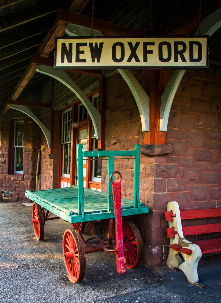 A wagon at New Oxford Train Station