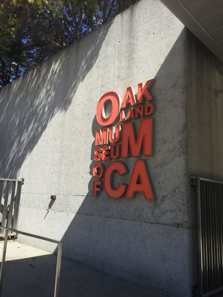 Building sign of Oakland Museum of California