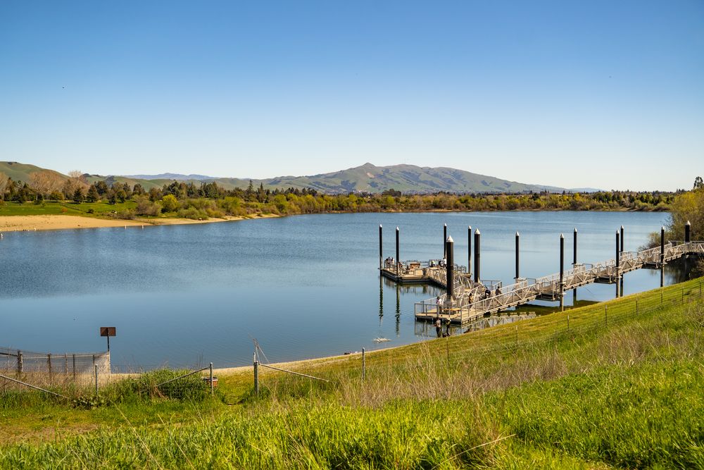 The waters of Quarry Lakes Regional Recreation Area