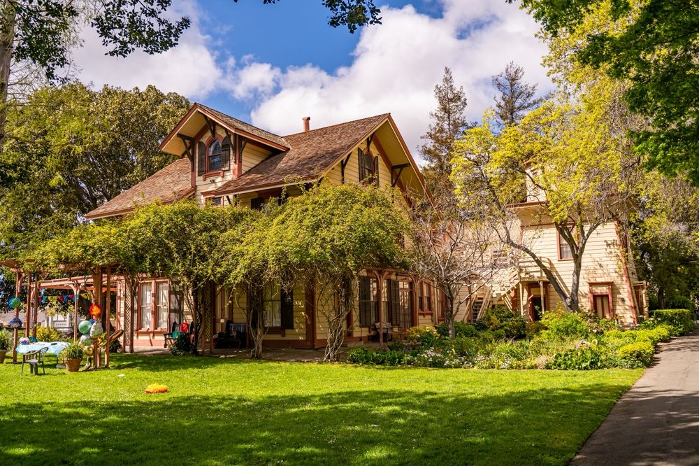 The historic house at Shinn Historical Park and Arboretum
