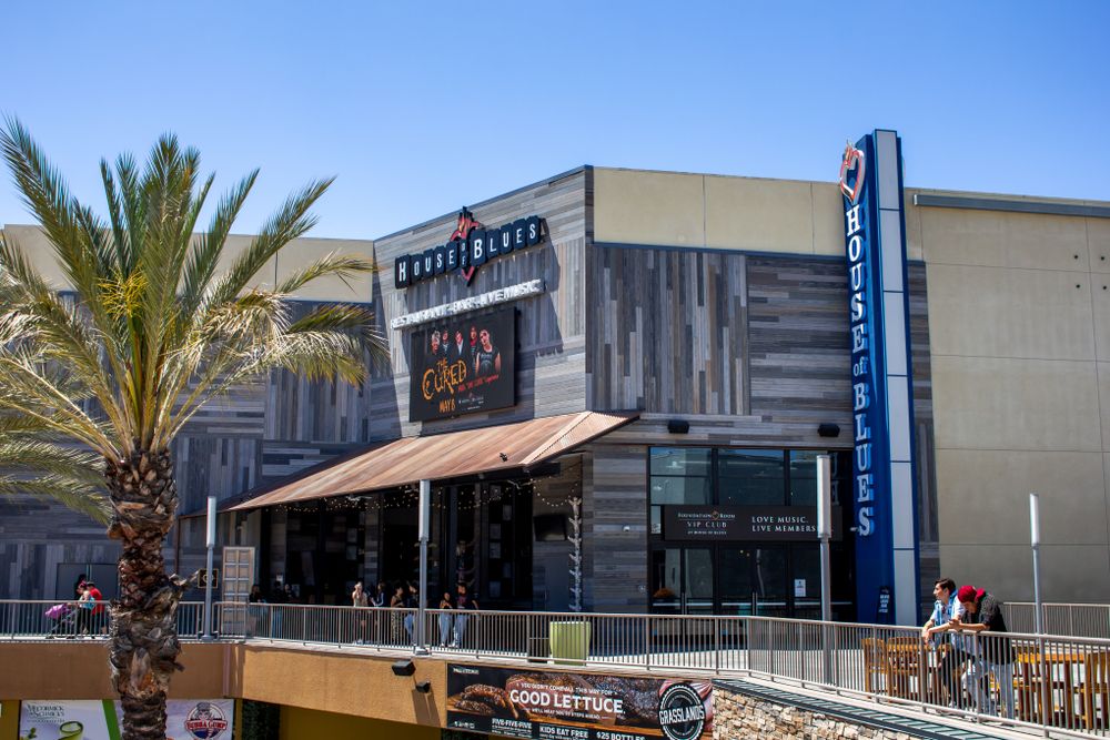 House of Blues concert venue at Anaheim GardenWalk
