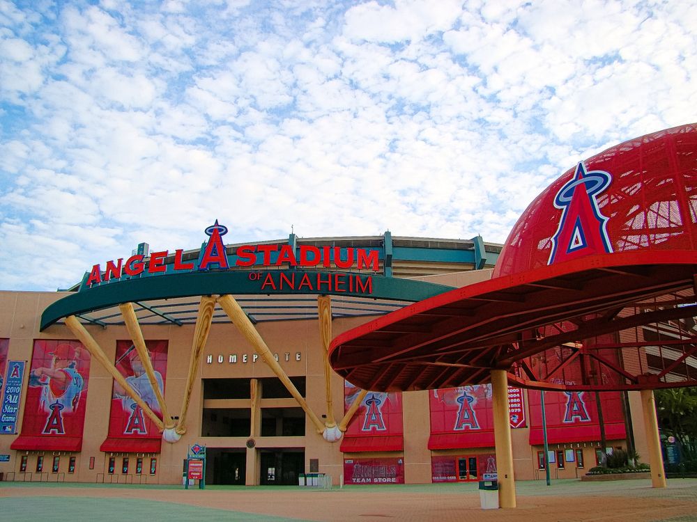Exterior of the Angel Stadium