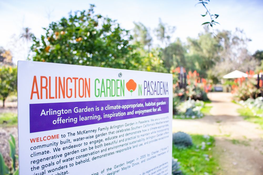 Signage of Arlington Garden