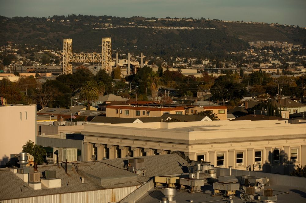 Aerial view of Downtown Alameda