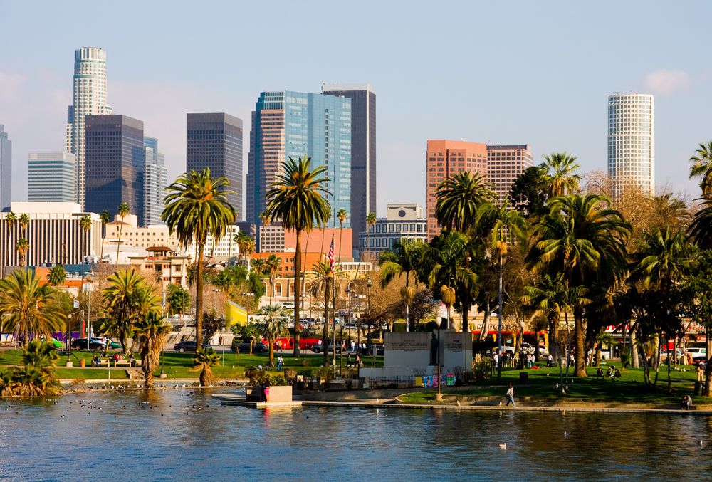A park at Downtown Los Angeles