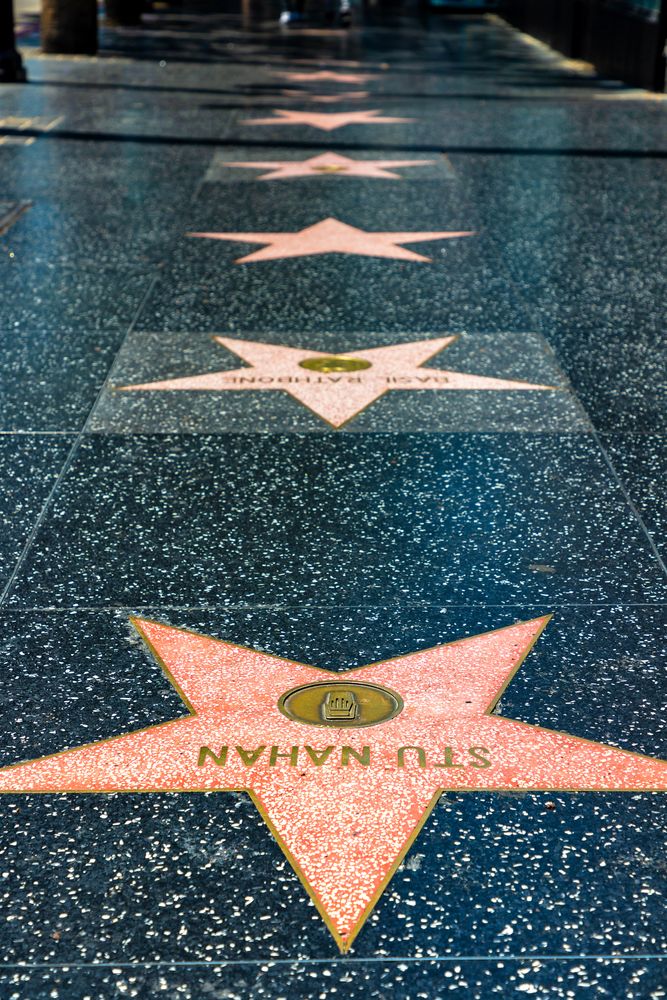 The stars of Hollywood Walk of Fame