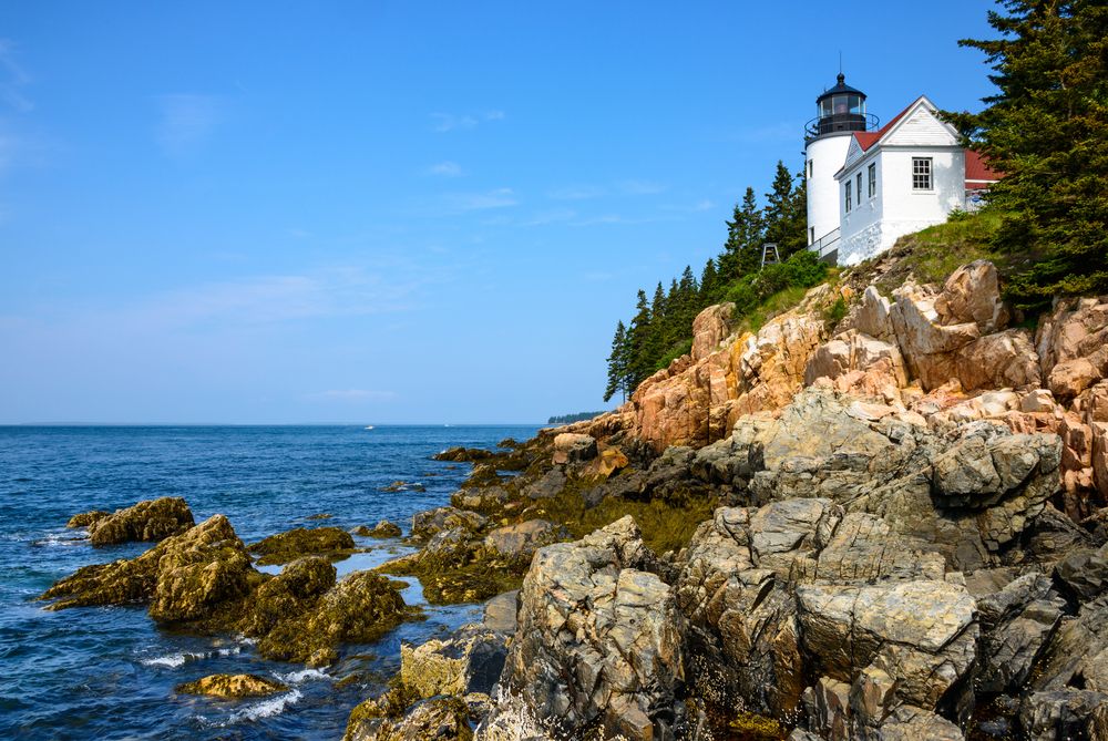 Exterior of Bass Harbor Head Lighthouse