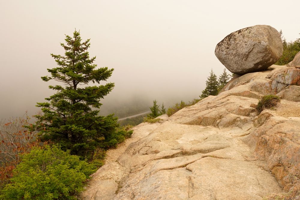 Fog around Boulder Bubble Rock