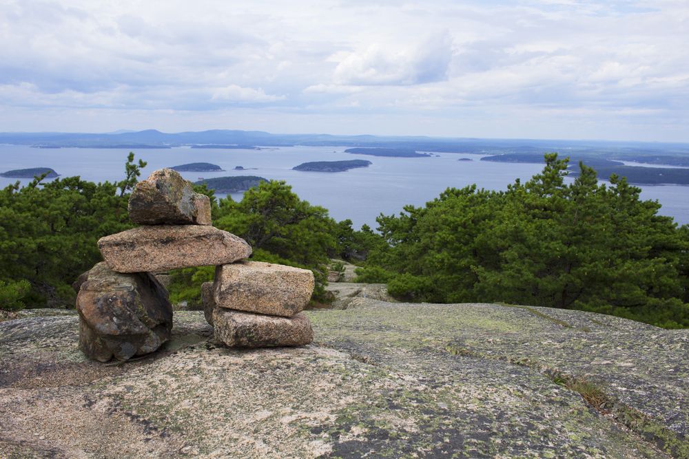 Rock pile at Penobscot Peak