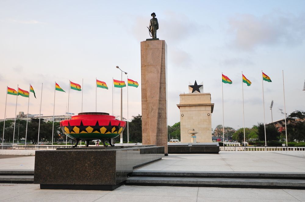 A monument at Black Star Square