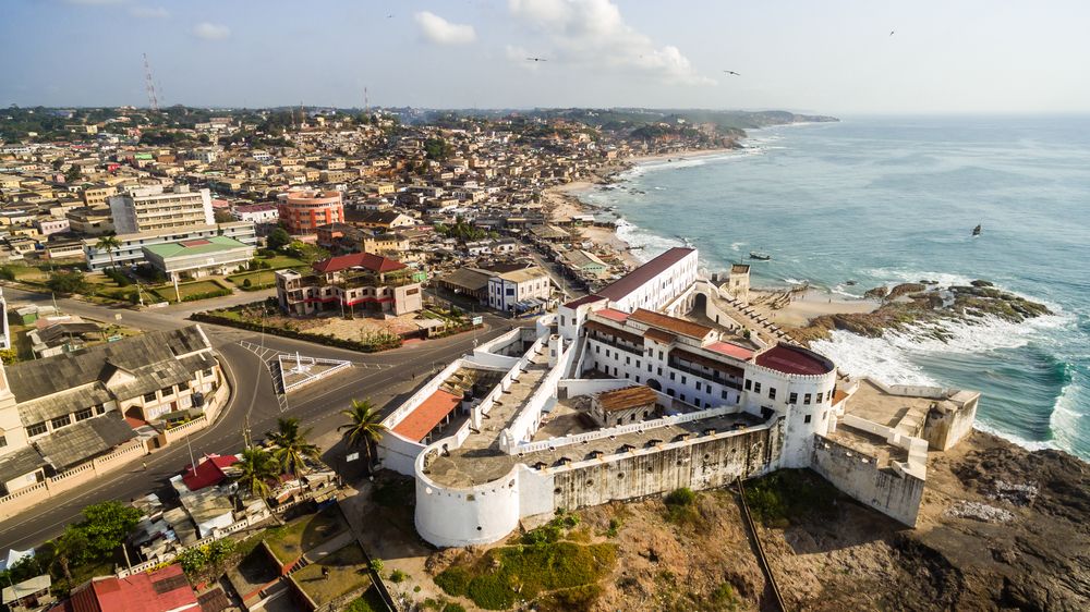 Aerial view of Cape Coast Castle